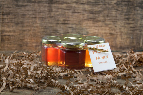 12 oz Premium Honey Sampler -NEW PRODUCT. 4 pk of 3 oz jars!